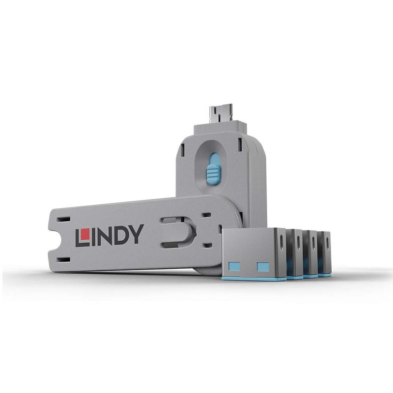 LINDY USB Port Blocker - Pack of 4 Colour Code: