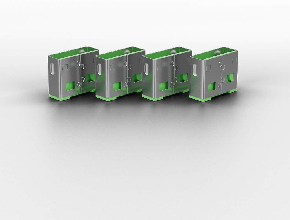 Lindy USB Port Blocker - Pack of 4, Green (40451