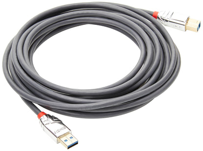 Lindy 5m USB B 3.0 Cable, USB-A Male to USB-B 3.0 Male Type B, Monitor, for External Hard Drive, Scanner, Printer