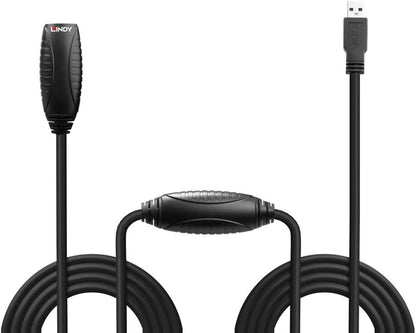 LINDY 43156 10m USB 3.0 Aktivverlängerung, Schwarz