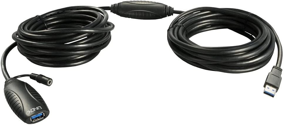 LINDY 43156 10m USB 3.0 Aktivverlängerung, Schwarz