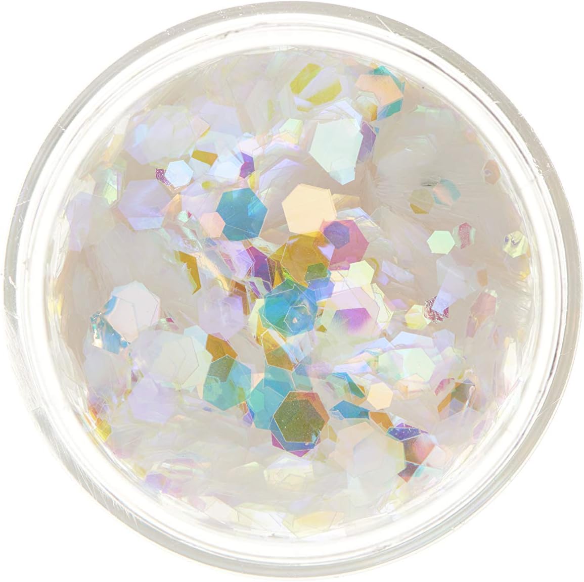 Smiffys Moon Glitter Iridescent Chunky Glitter, White