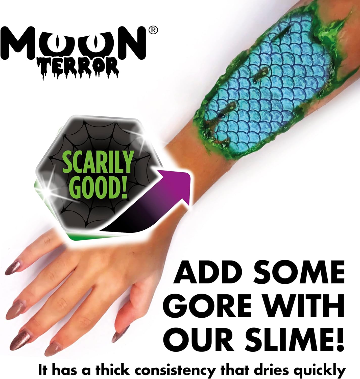 Smiffys Moon Terror Green Slime 100ml, Green