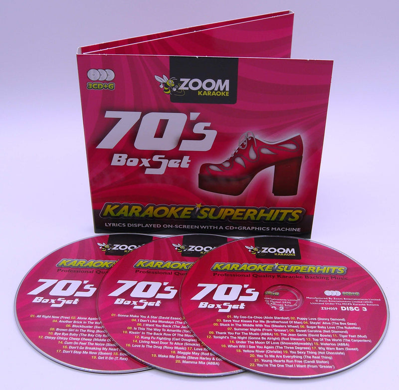 Zoom Karaoke CD+G - 70s Seventies Superhits - Triple CD+G Karaoke Pack