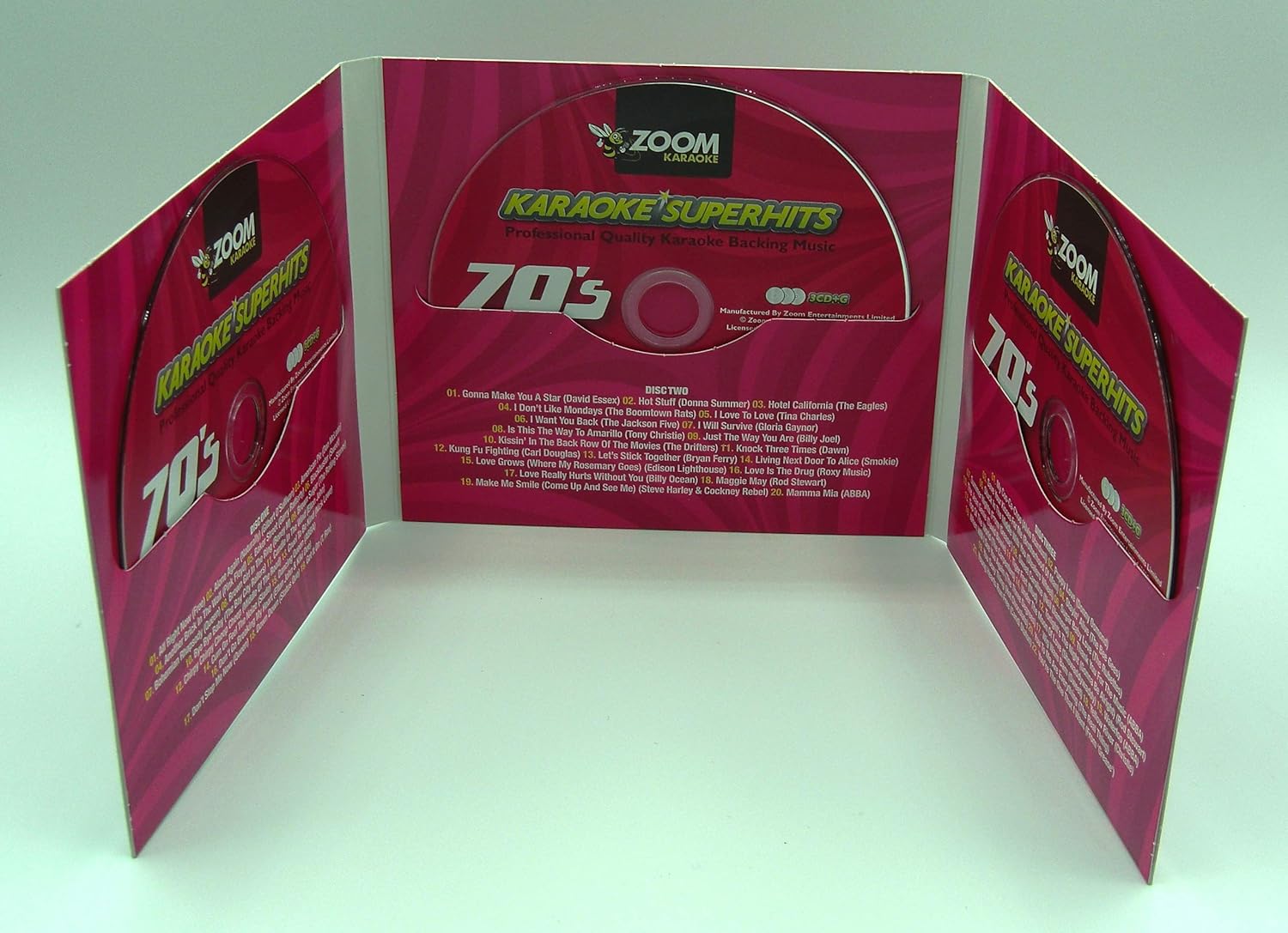 Zoom Karaoke CD+G - 70s Seventies Superhits - Triple CD+G Karaoke Pack