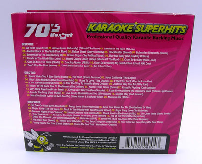 Zoom Karaoke CD+G - 70s Seventies Superhits - Triple CD+G Karaoke Pack