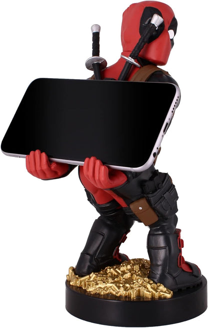 Cable Guys - Rear View Deadpool Marvel Phone Holder & Collectable Desktop Gaming Accessories Holder - Stable Phone Stand for holding Phones/iPhone/Samsung and Most Controllers