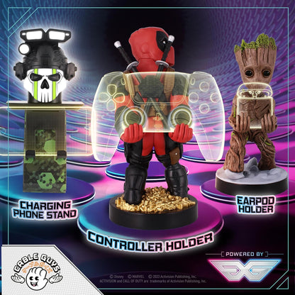 Cable Guys - Rear View Deadpool Marvel Phone Holder & Collectable Desktop Gaming Accessories Holder - Stable Phone Stand for holding Phones/iPhone/Samsung and Most Controllers