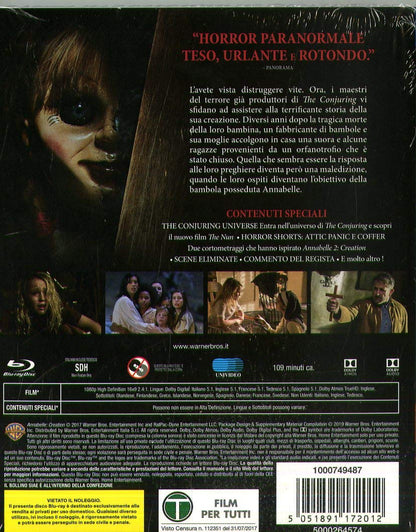 Annabelle 2: Creation - WARNER BROS. HORROR MANIACS (Blu Ray