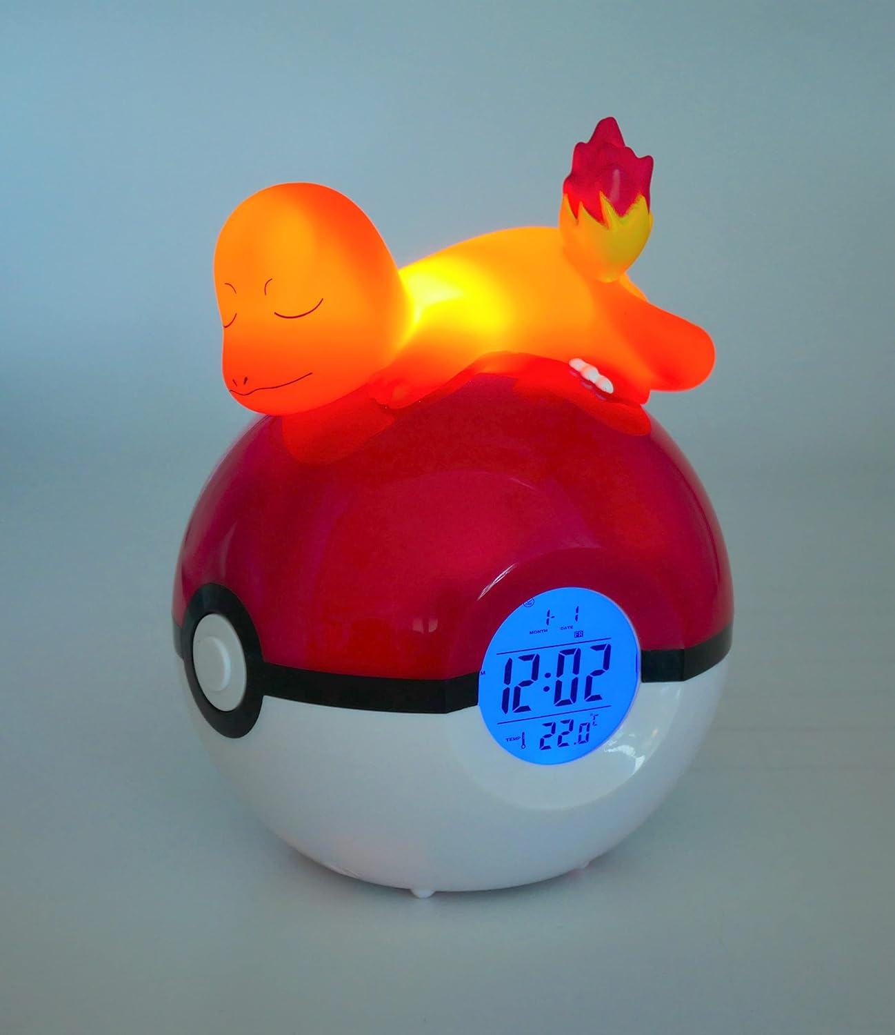 TEKNOFUN 811368 Pokemon Charmander Pokemon Light-up FM Alarm Clock - Red/White