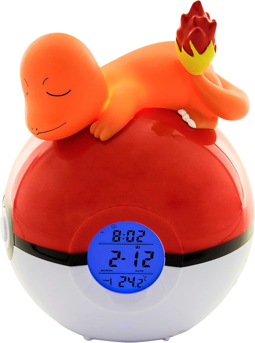 TEKNOFUN 811368 Pokemon Charmander Pokemon Light-up FM Alarm Clock - Red/White