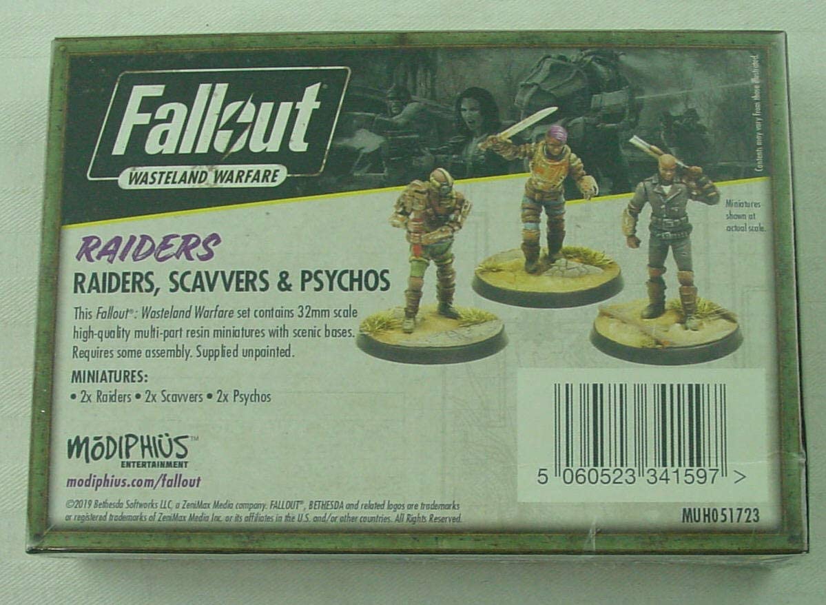 Fallout: Wasteland Warfare- Raiders/ Scavvers & Psychos Miniatures (W2)