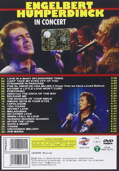 engelbert humperdinck in concert dvd Italian Import