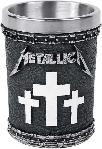 Nemesis Now Metallica-Master of Puppets Schnapsglas aus Kunstharz, mit Edelstahleinsatz, Schwarz, Einheitsgröße B4683N9