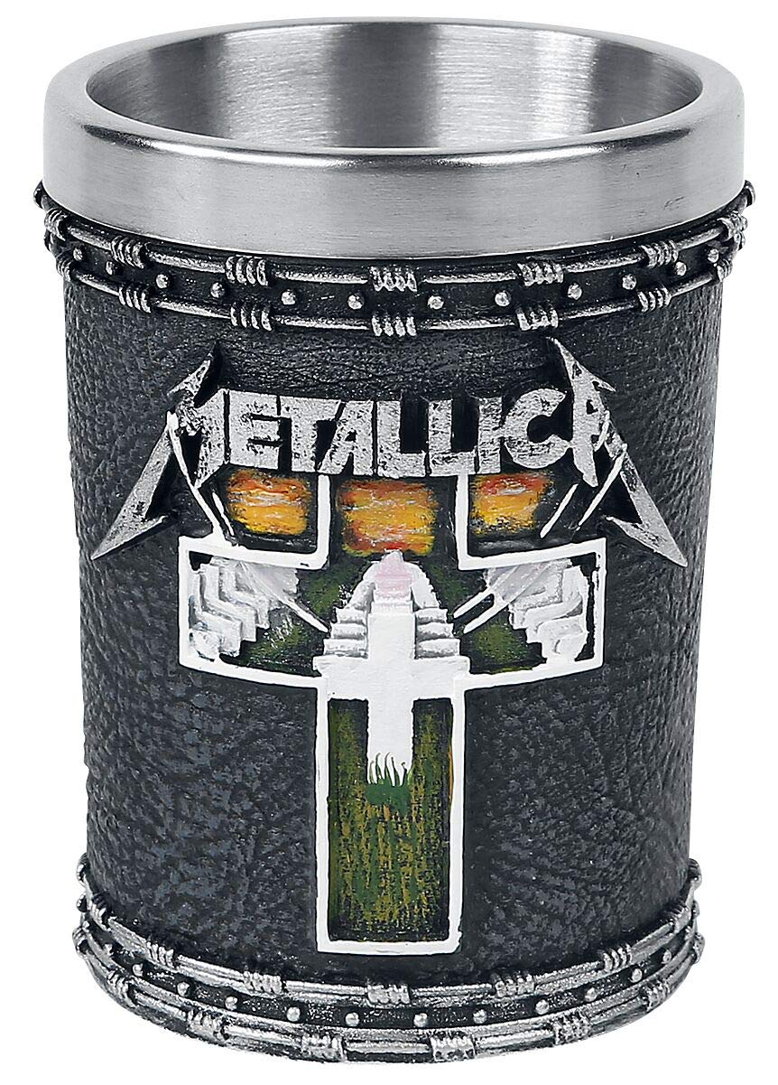 Nemesis Now Metallica-Master of Puppets Schnapsglas aus Kunstharz, mit Edelstahleinsatz, Schwarz, Einheitsgröße B4683N9