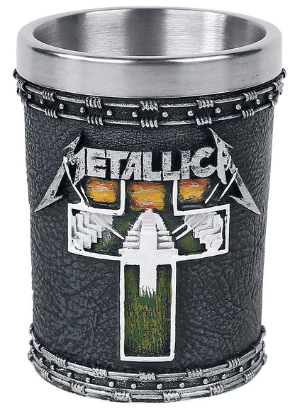 Nemesis Now Metallica-Master of Puppets Schnapsglas aus Kunstharz, mit Edelstahleinsatz, Schwarz, Einheitsgröße B4683N9