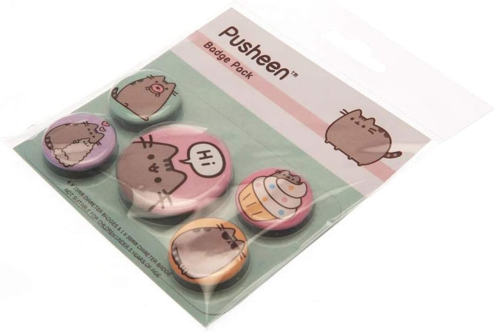Pusheen Pack de chapas Says HI, See Description, Multicolor, 10 x 12.5cm (BP80624