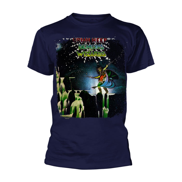 URIAH HEEP - DEMONS AND WIZARDS (NAVY) BLUE T-Shirt XXX-Large