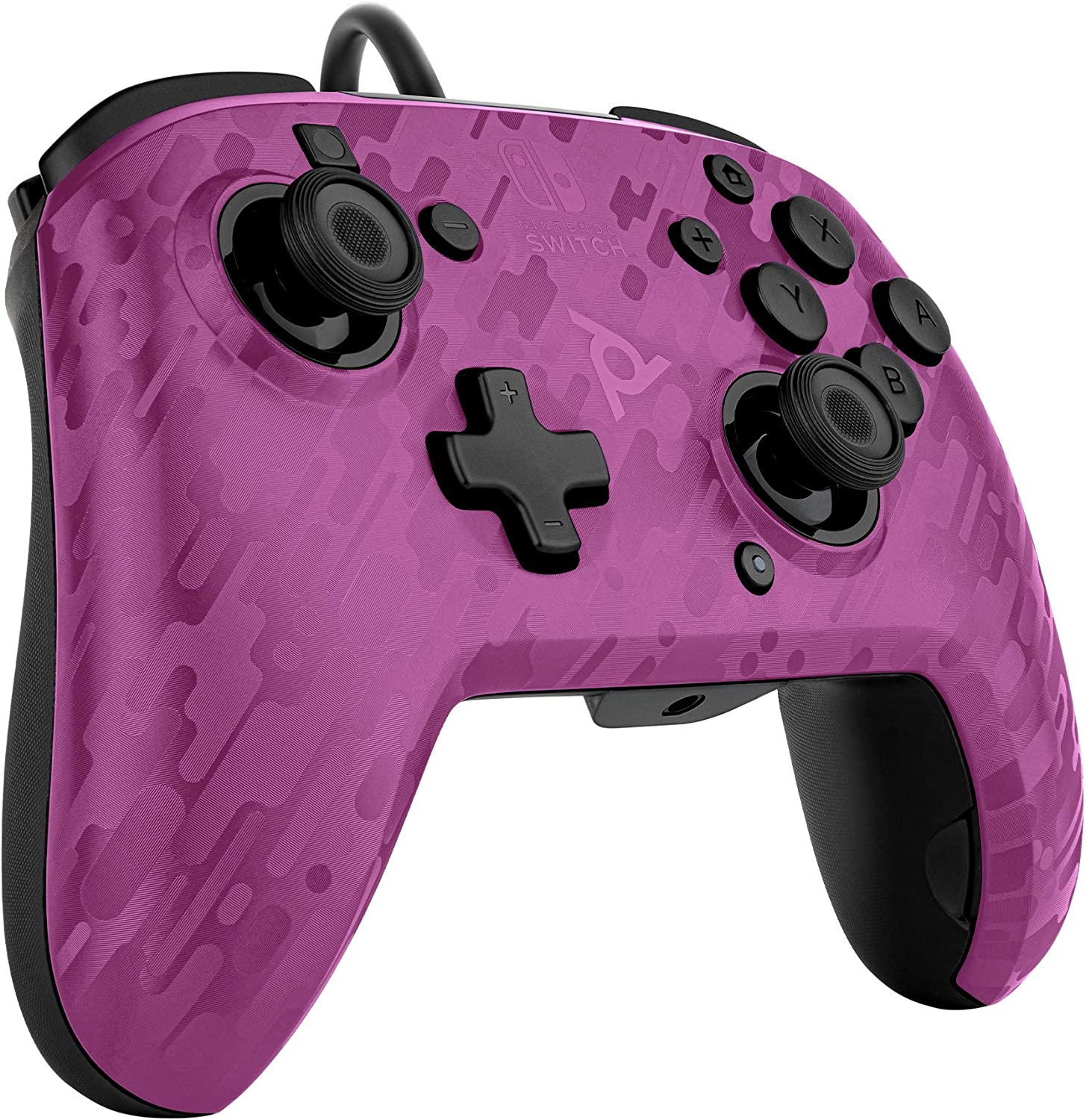 PDP Controller Faceoff Deluxe+ Audio con Cavo Switch, Viola (Camuflage)