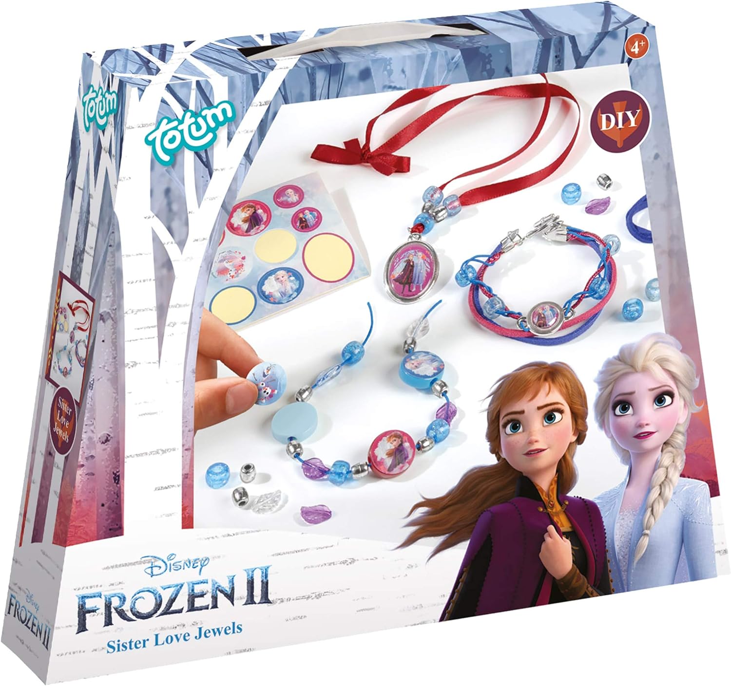 Disney Frozen II Sisters Jewellery Craft Kit: Make your own princess bracelets with beautiful beads, charms and stickers by Anna and Elsa