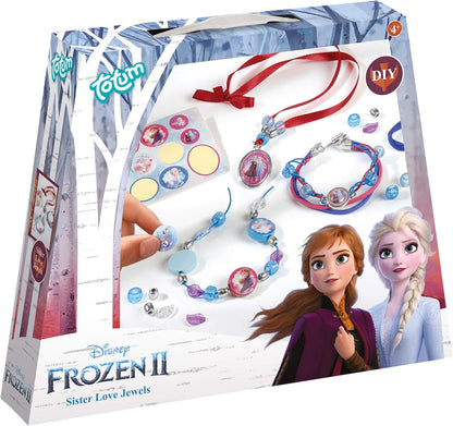 Disney Frozen II Sisters Jewellery Craft Kit: Make your own princess bracelets with beautiful beads, charms and stickers by Anna and Elsa
