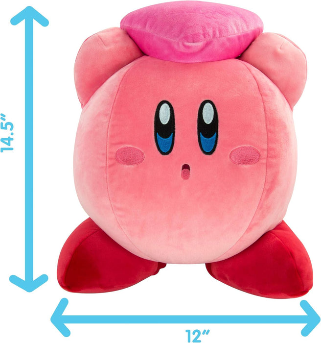 Club Mocchi Mocchi TOMY Kirby Mega Heart Plush Toy 38cm by Nintendo, Super Soft Cushion, Bedroom Accessories for Collectors as well as Girls and Boys from 3 Years old