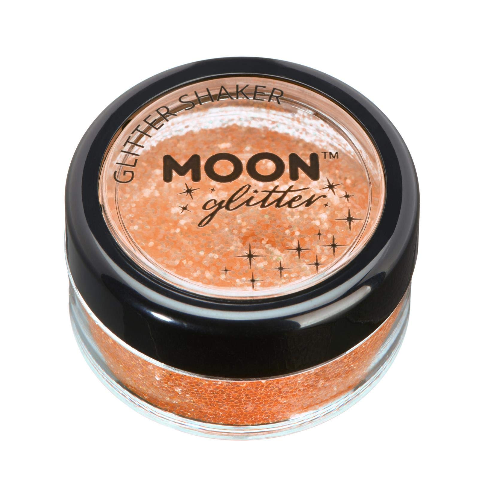 Smiffys Moon Glitter Iridescent Glitter Shakers, Orange