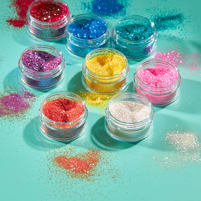 Smiffys Moon Glitter Iridescent Glitter Shakers, Orange