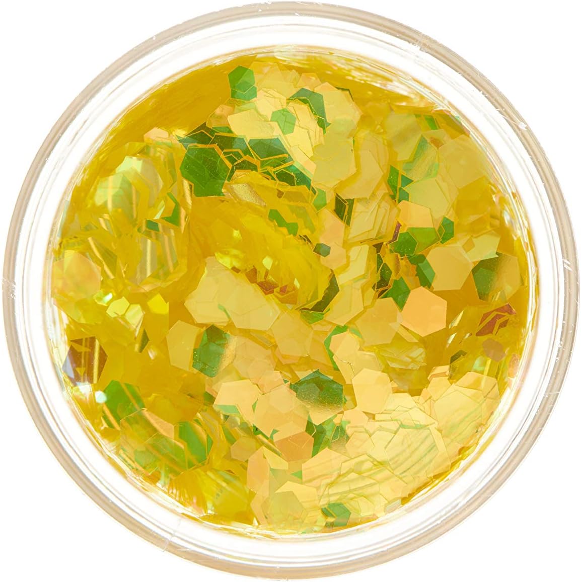 Smiffys Moon Glitter Iridescent Chunky Glitter, Yellow