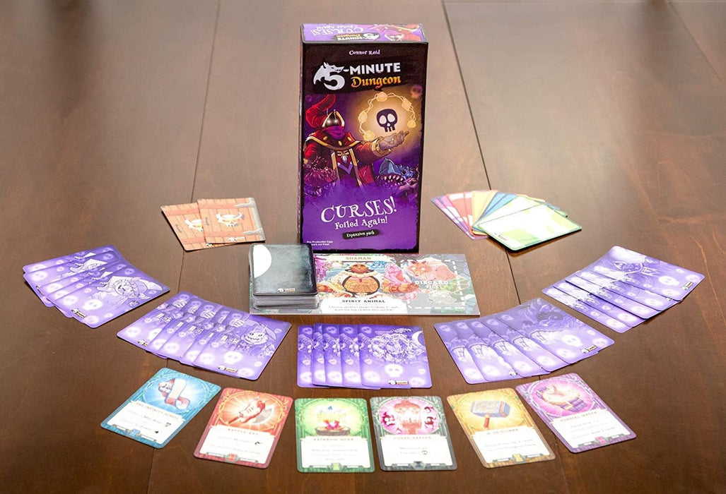 3D Wiggles, 5 Minute Dungeon – Curses Foiled Again Expansion, Card Game, Ages 8+, 2-6 Players, 5 Minutes Playing Time