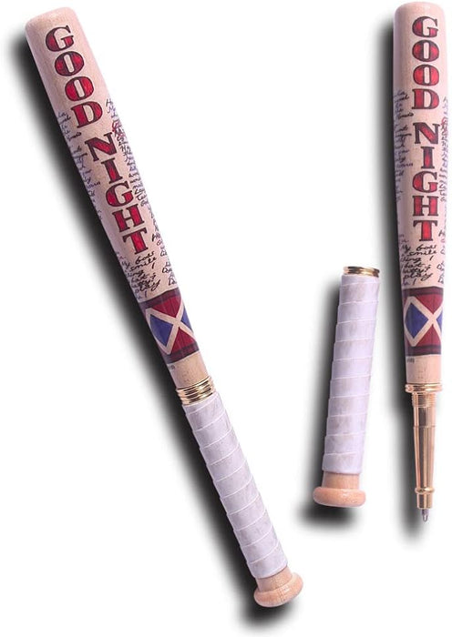 The Noble Collection DC Harley Quinn Baseball Bat Pen - 6in (15cm) Miniature Bat Ballpoint Pen - Officially Licensed Film Set Movie Props Gifts Stationery