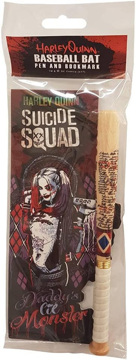 The Noble Collection DC Harley Quinn Baseball Bat Pen - 6in (15cm) Miniature Bat Ballpoint Pen - Officially Licensed Film Set Movie Props Gifts Stationery