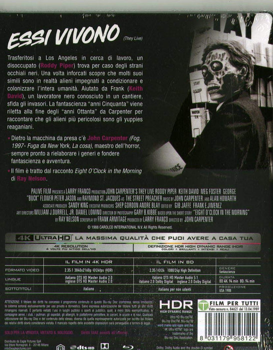 Essi Vivono (4Kult) (Blu-Ray 4K+Blu-Ray+Card Numerata
