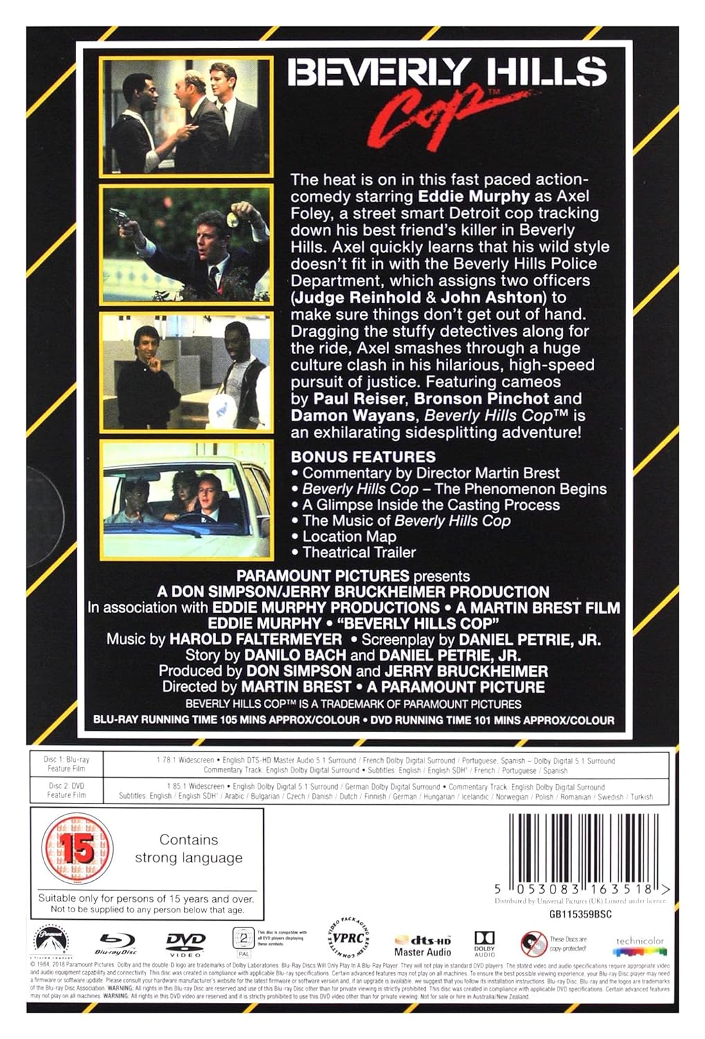 Beverly Hills Cop - Blu-Ray & DVD Limited Edition VHS Range Collection (No VHS Included