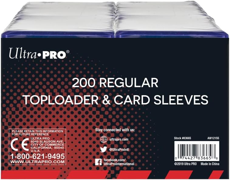 Ultra Pro 3" x 4" Trading Card Toploader & Card Sleeve Bundle (200 ct.