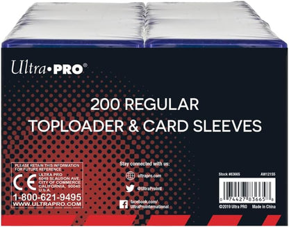 Ultra Pro 3" x 4" Trading Card Toploader & Card Sleeve Bundle (200 ct.