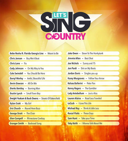 Let's Sing Country for PlayStation 4 PlayStation 4 Solo Edition