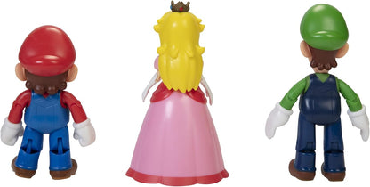 Jakks Pacific Super Mario Mushroom Kingdom Pack Mario Luigi Princess 11 cm Figures Multicolor 64511
