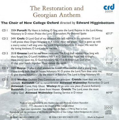 The Restoration and Georgian Anthem