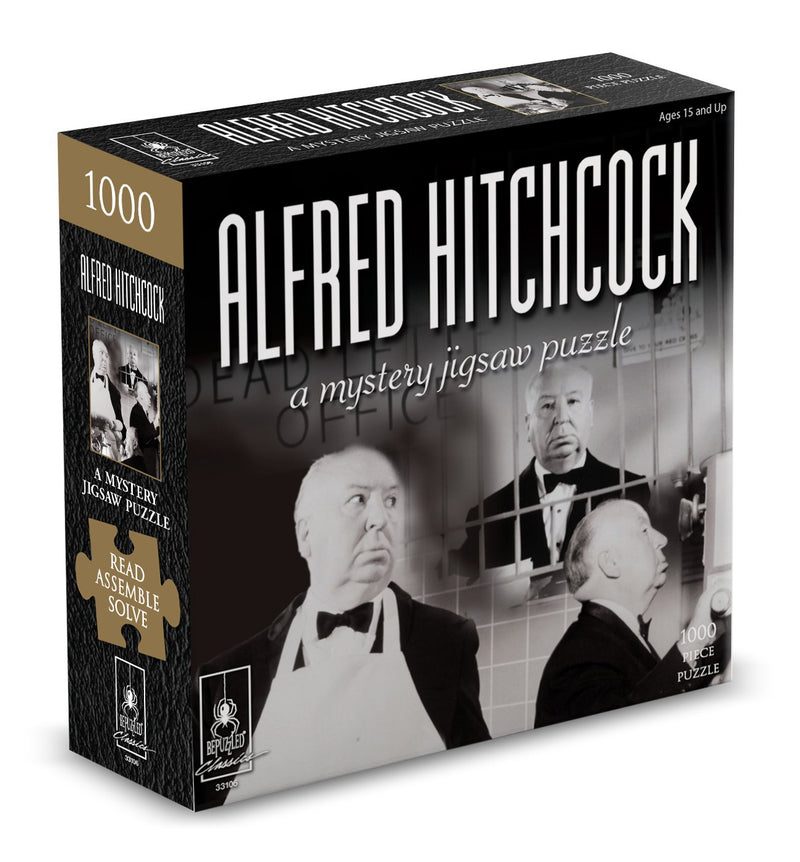 Paul Lamond Games 7215 Classic Mystery Jigsaw Puzzle-Alfred Hitchcock, Black, 1000