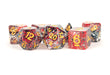 Particle Red and Black 16mm Resin Poly Dice Set