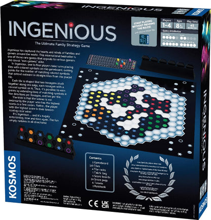 Thames & Kosmos Ingenious | Ultimate Family Strategy Game | 1 – 4 Players | Spiel Des Jahres-Nominated | Fun Abstract Tile Laying | Winner Golden Geek Award, Red, Standard (696116)