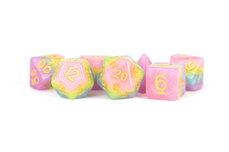 Fanroll - 16mm Resin Polyhedral Dice Set: Pastel Fairy