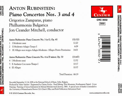 Rubinstein: Piano Concertos 3 & 4