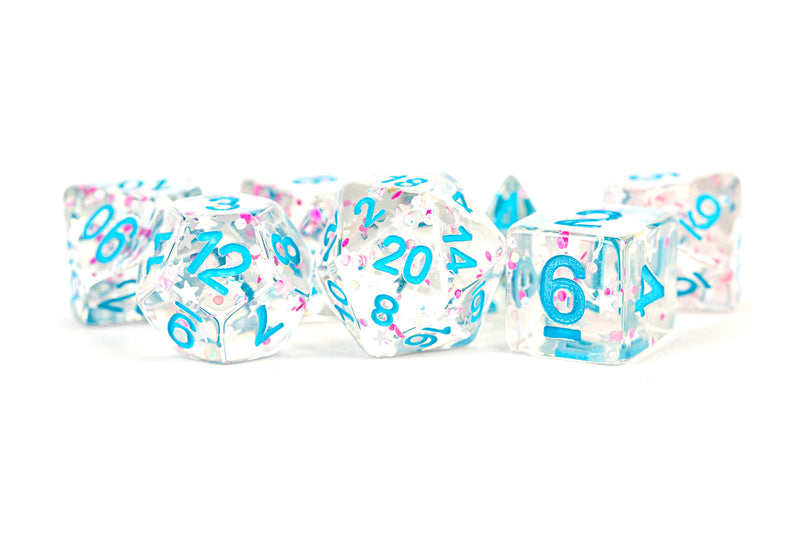 Confetti Dice: Clear 16mm Poly Dice Set
