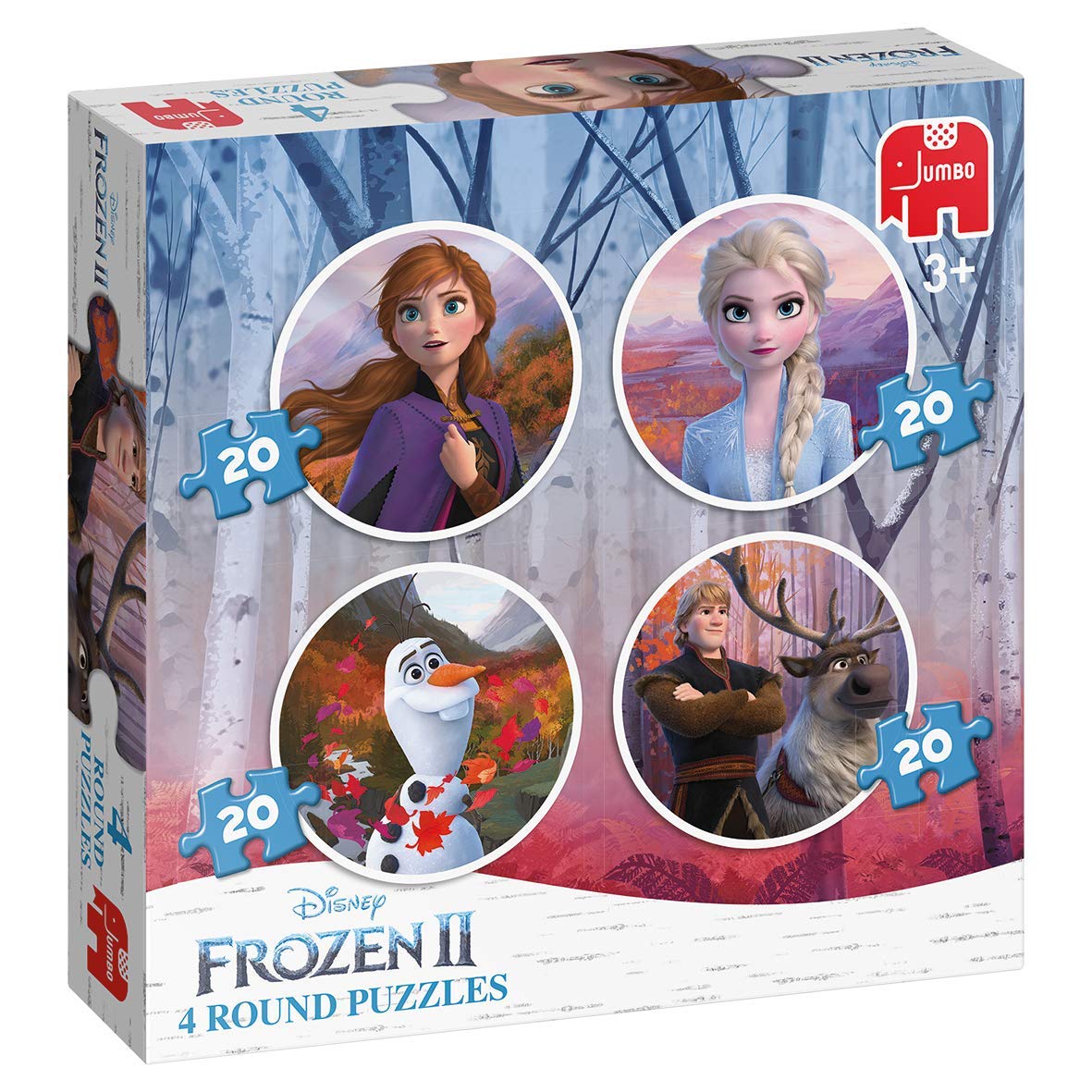 Jumbo 19746 Disney Frozen 2 2-4in1 Round Puzzles