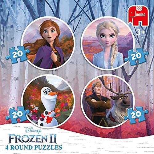 Jumbo 19746 Disney Frozen 2 2-4in1 Round Puzzles