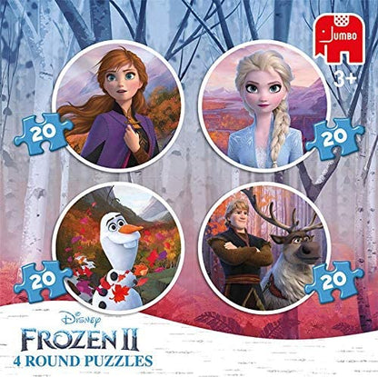 Jumbo 19746 Disney Frozen 2 2-4in1 Round Puzzles