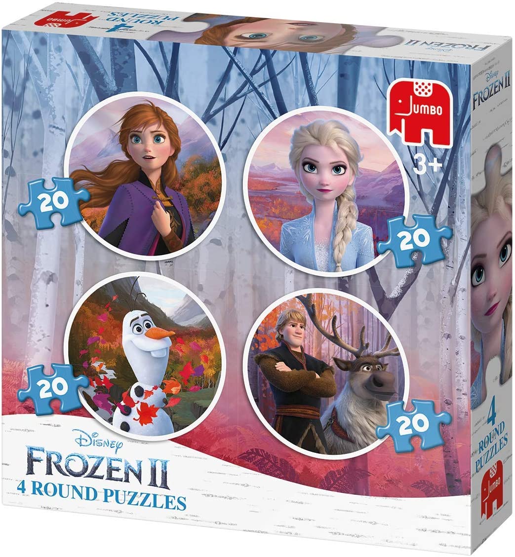 Jumbo 19746 Disney Frozen 2 2-4in1 Round Puzzles