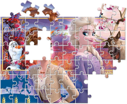 Clementoni 21609, Frozen 2 Supercolor Puzzle for Children - 2 x 60 Pieces, Ages 5 Years Plus, Multi-coloured, 28 x 23 x 4 millimetres